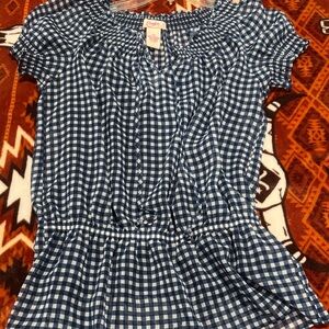 Candies blue plaid top